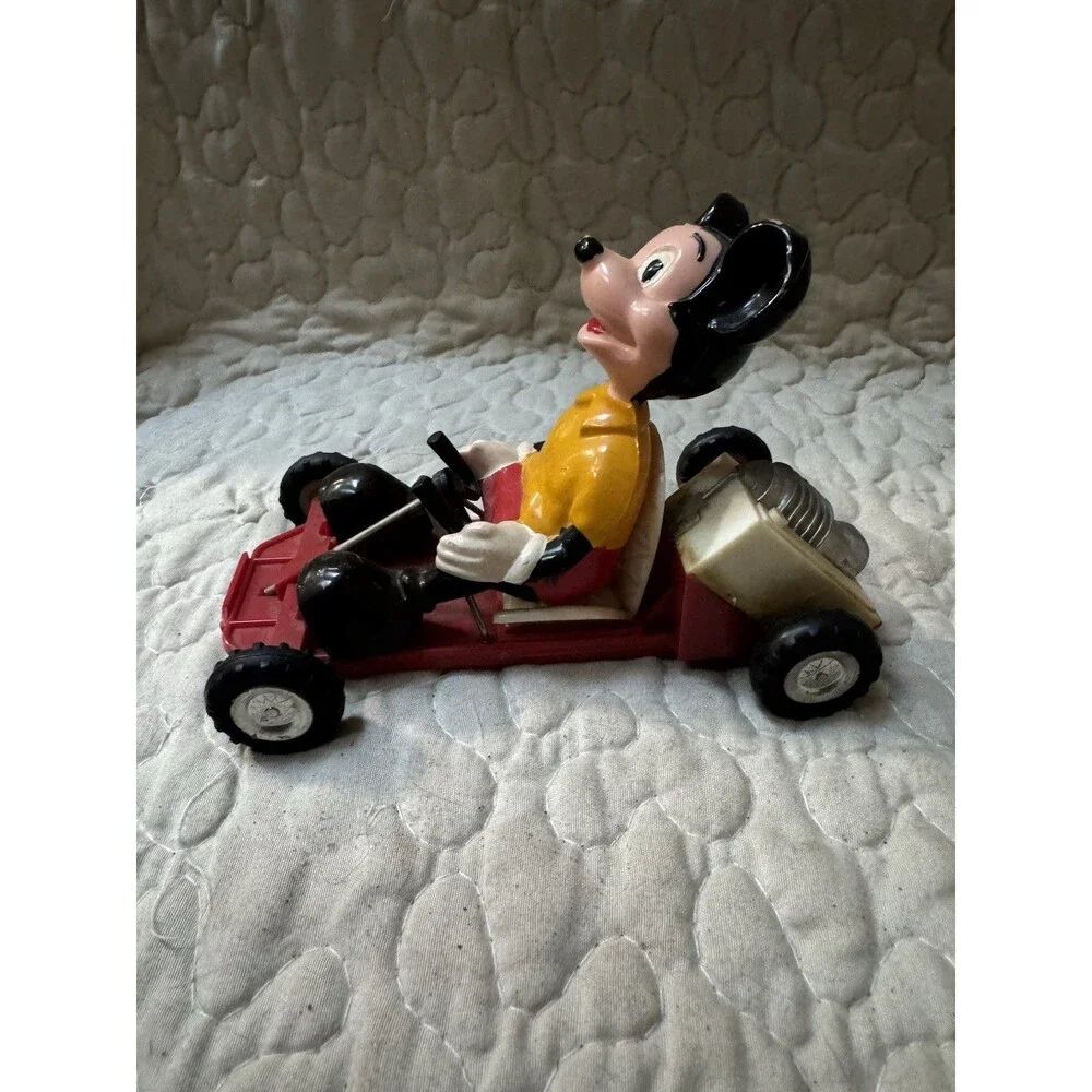 Vintage Marx Disney Mickey Mouse Go Kart Friction Car Hong Kong 1960s 70s